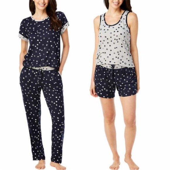 Lucky Brand 4pc PJ Set Starry Sky Print Super Soft Women’s Size Small NWT - Picture 1 of 15